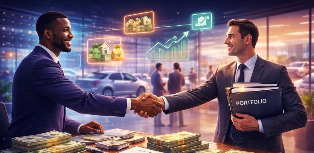 Dealer reviewing a BHPH portfolio sale plan